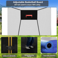 Upgraded 14FT Trampoline for Kids and Adults, Large Outdoor Trampoline with Stakes, Light, Sprinkler, Backyard Trampoline with B