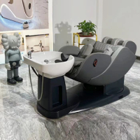 Recliner Hairstyle Shampoo Chair Rotate Styling High End Shampoo Bed Professional Cosmetic Fotel Fryzjerski Spa Furniture CM50XF