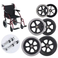6 Inch Wheels Smooth Flexible Heavy Duty Wheelchair Front Castor Solid Tire Wheel Wheelchair Replacement
