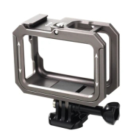 For Gopro Hero 9 Action Camera Cage CNC Aluminum Alloy Protective Housing Case With Dual Cold Shoe Mount