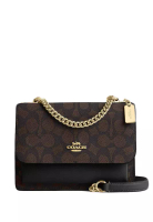 Coach Coach Mini Klare Crossbody Bag In Signature Canvas - Walnut Black