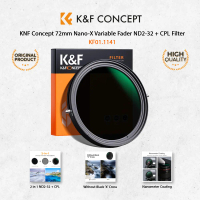 KNF Concept 72mm Lens Filter Nano-X Variable Fader ND2-32 + CPL Filter