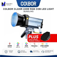 Colbor CL220R Lampu Studio RGB COB LED 220W Video And Foto Lighting Cl220R Plus Lightstand