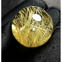Vòng Tay Thạch Anh Golden Rutilated, Pha Lê Tự Nhiên Brazil, Hạt Rời, Unisex, Thạch Anh Titan, Hạt Đ