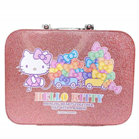 小禮堂 Hello Kitty 旅行硬殼手提化妝箱 (粉亮粉款)