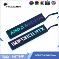 DIY RGB VGA Side Panel RTX3090 3080 3070 Graphics Card GPU Backplate ASUS ROG 5V 3PIN ARGB AURA SYNC PC Modding Lighting Panel