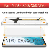FOR VIVO X50 X60 X70 Screen Protector Tempered Glass Accessories Original Protective Protections Gadgets New High Definition