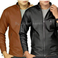(NEW TREN) Jaket Kulit Asli Pria Silverstone RFLA Ariel Noah