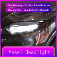 Headlights For Honda Vezel 2015-2018 Front Light DRL Head Lamp Turn Signal LED Projector Lens Dynamic Car Auto Accessories