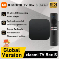 Global Version Xiaomi Mi TV Box S 2nd Gen 4K Ultra-HD Dolby Vision HDR10+ Google TV Google Assistant Smart TV Mi Box S Player