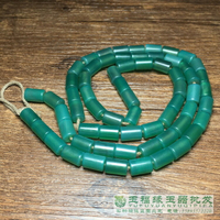 綠瑪瑙管珠手串唐管手鏈竹節綠玉髓瑪瑙珠串配飾項鏈桶柱老珠子串