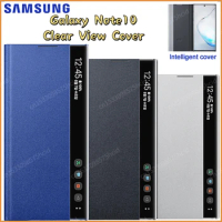 Original Samsung Smart Clear view Cover Flip Phone Case For Samsung Galaxy Note10 Note 10 5G Protective Cover Mirror Case