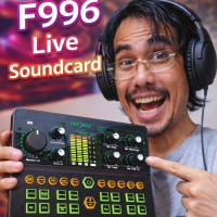 Siborie soundcard F996 Mixer Bluetooth sound card Audio USB External for phone PC Karaoke Keluarga, 