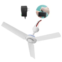 2in1 US Plug AC 110V 220V DC 12V Adjust Speed Silent Home Dormitory Hanger Fan Ceiling Fan Camping Tent Hanging Fan