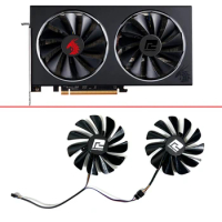 2pcs 95mm 4pin Cooling Fan FDC10U12S9-C RX5700 XT 5600 GPU FAN For Powercolor RX 5700 XT Red Dragon Red Dragon video card fans