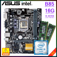 ASUS Motherboard Kit B85M-F PLUS + I5 4570S + DDR3 8GBx2 CPU With Memory Motherboard Kit LGA 1150 Solt DDR3 16G Inter Core I5