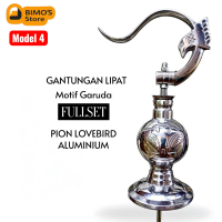 Gantungan Sangkar Burung Lovebird Fullset Pion Full Alumunium Cantolan Sangkar Lovebird