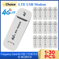1-30PCS 4G LTE Wireless USB Dongle Mobile Broadband 150Mbps Modem Stick Sim Card Wireless Router Standard USB Interface