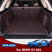 Leather Car Trunk Mat For BMW X3 G01 2018 2019 2020 Trunk Boot Mat X3 Liner Pad BMW G01 20i Cargo pad Carpet Tail Cargo Liners