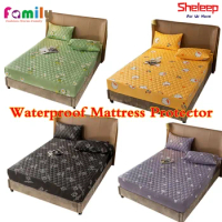 Waterproof Thicken Fitted Bedsheet Single Double Queen King Size Mattress Topper quilted Bed Sheet Cover