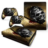 GAMEGENIXX Skin Sticker Skull Protective Vinyl Decal Cover for Xbox One X Console and 2 Controllers