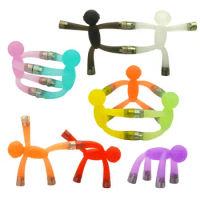 1-10Pcs Mini Man Magnetic Toy Translucent Novelty Toys Rubber Magnet Men Toy Fridge Magnets Humanoid Kids Magnetic Travel Toys
