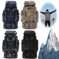 [Limited edition] 80L Tactical Bag Large Mountaineering Backpack Waterproof Mountain Climbing Rucksa