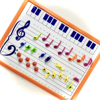 【KM MUSIC】音符磁鐵 音符磁鐵板 磁鐵板 音符荳荳 台灣製 五線譜板 五線譜白板(音樂教具 奧福樂器 五線譜)