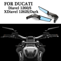 For Ducati XDiavel 1262S Dark 2021-2023 DIAVEL 1260S 2019-2020 Motorcycle Rearview Mirror Adjustable Invisible Rearview Mirror
