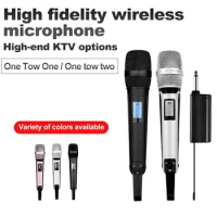 Wireless Microphone Dynamic Microphone with Rechargeable Receiver Auto Connect for Karaoke Machine Amplifier Speaker Mixer