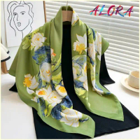 Khăn lụa vuông 90x90cm CAO CẤP Có Hộp - khăn turban trùm đầu - khăn 90x90 cm quàng cổ bandana turban
