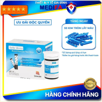 Hộp 50 Que Thử Đường Huyết Sinocare Safe-Accu Kèm 25 Kim Chích Máu, Chuẩn Chính Hãng, Date Dài