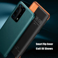 Luxury Leather Flip Case For Huawei P40 Pro P30 Smart View Window Phone Cover For Mate 40 Pro Plus Mate30