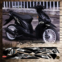 LIS STIKER Striping Variasi Beat Karbu List Hitam Sticker Polet Beat Karbu Lama Polet Abu STRIPING