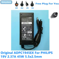 Origina AC Adapter Charger For PHILIPS ADPC1945EX ADPC1945 19V 2.37A 45W 224E5Q 234E5 247E4L AOC LCD Monitor Fit 19V 2A 2.1A