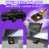 Toyota Hilux Revo 2016-2023 Akrapovic Muffler Exhaust Tailpipe Carbon Fiber Stainless Steel Tip Exha