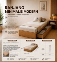 DIVAN KASUR / DIVAN MINIMALIS / DIVAN LACI / DIVAN KASUR LACI MINIMALIS MODERN MUDANG DIPASANG Uk 90