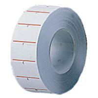 【文具通】1Y 單排 標價機 專用 標價紙 貼紙 有紅線 約1.2 x 2.2cm 10捲裝 P1090001