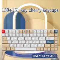 Soy Milk Theme Keycaps 151 Keys PBT DYE-SUB Cherry Profile Keycap For GMK 64/68Mechanical Gaming Keyboard White Series Key Caps