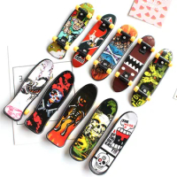 5Pcs Plastic Mini Finger Skate Boarding Fingerboard Novelty Gag Toys For Boys Children Skateboard Finger Board Gifts