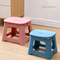 1 Piece of Foldable Chair Stool, Thickened and Portable, Lightweight Plastic Stool Suitable for Home Bathrooms and Outdoor Use
