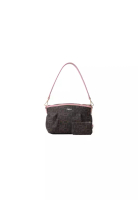 FION FION Monogram PVC with Leather Shoulder Bag