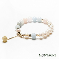 【Montagne】MORGANITE｜摩根石Ｘ珍珠手鍊