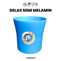 GELAS SEMI MELAMIN TEBAL WARNA BIRU 12 PCS (1 LUSIN) BAHAN AMAN BERKUALITAS