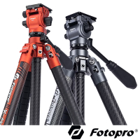 FOTOPRO 富圖寶 X-Aircross 3 LITE VIDEO 專業碳纖龍紋三腳架 影視版 單支  (公司貨) 載重5公斤 適用手機 相機