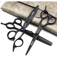 Set Dandanan Rambut, Tukang Gunting Rambut Profesional Salun Rambut Laser Jepun 440C, 5.5 / 6-inci, 
