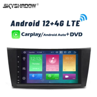 DVD Carplay DSP 4G LTE DSP Android 12.0 8GB+128G 8Core Car Player GPS Map RDS Radio Bluetooth For Benz W211 W219 W209 2004-2012