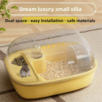 Pet supplies hamster cage, golden hamster portable luxury cage, acrylic large space hamster cage