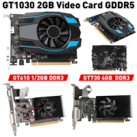 GT1030 2/1GB Video Card GDDR5 Graphics Processor Card 64bit for Office Desktop Computer Gaming GT730 4GB Desktop Graphics Card