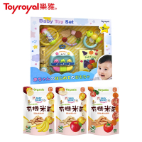 (樂雅 Toyroyal) 寶寶玩具禮盒+BABY SECRET有機米菓20gx3袋
